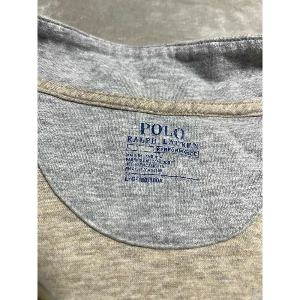 Polo Ralph Lauren Performance 1/4 Quarter Pullover Men Large Beige Sweatshirt